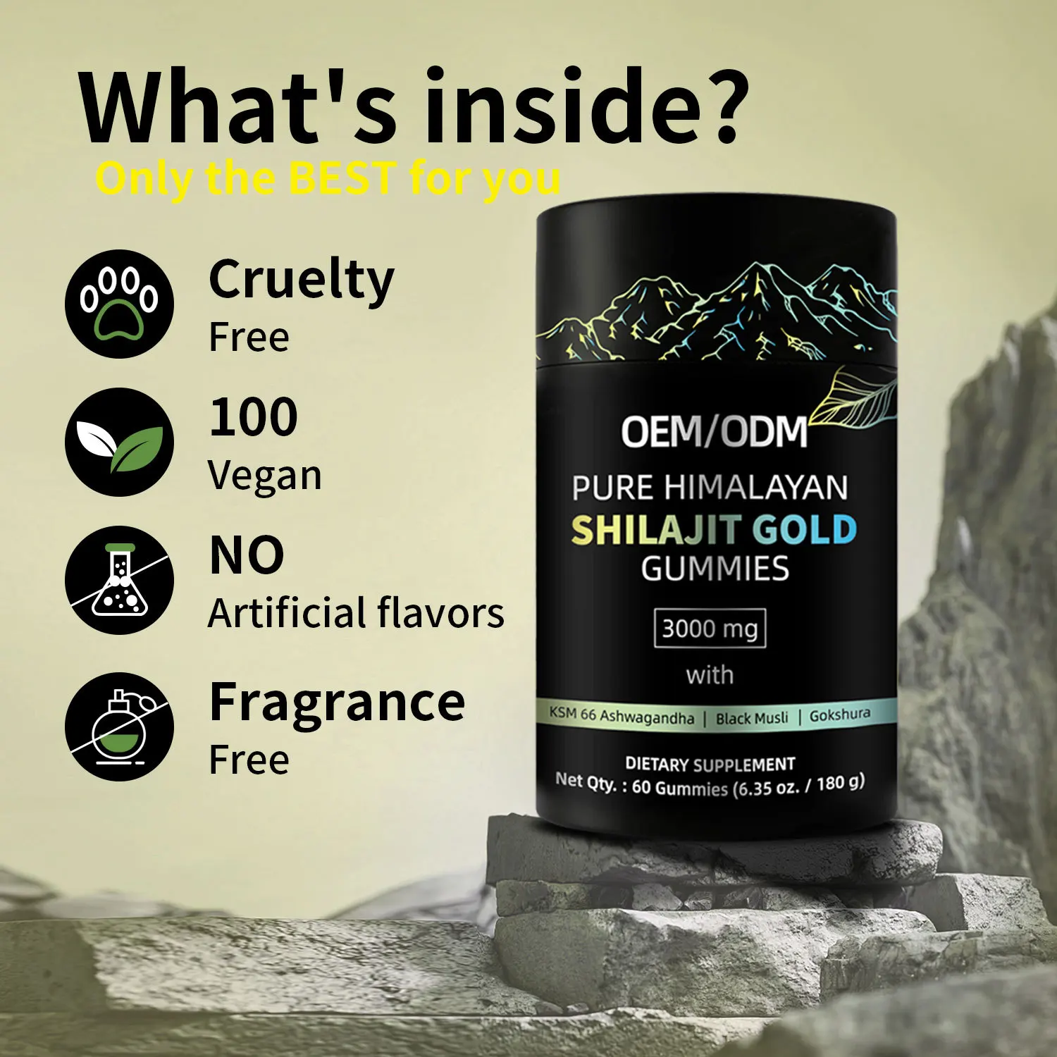Shilajit gummies 1 bottle Regulates immunity Balances nutrition Maintains energy and health