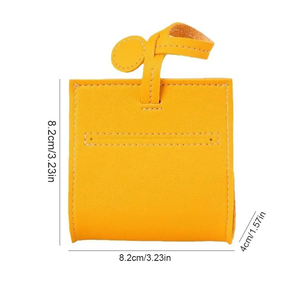 PU Leather Dog Poop Bag Dispenser Solid Color Portable Dog Waste Bag Cover Hangable Puppy Garbage Bags Holder