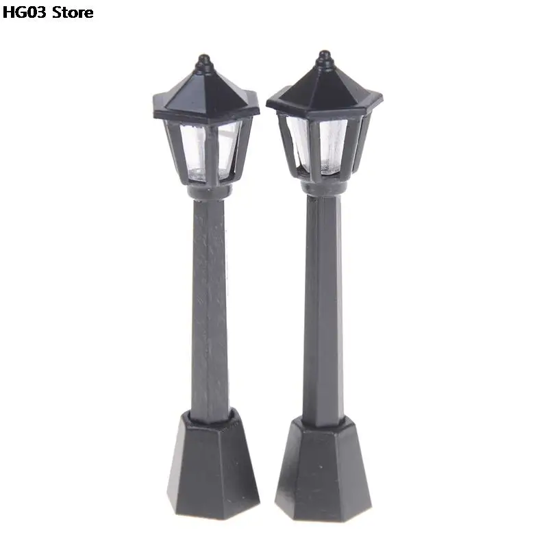 5pcs Single Head Scale Lampposts Train N Scale Lights Model Garden
