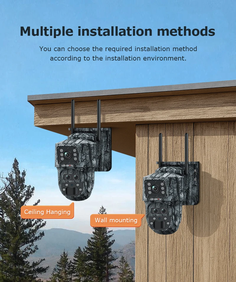 12MP 4G LTE Solar Camera 15X Zoom Wireless Outdoor Security Trail Cameras Dual P