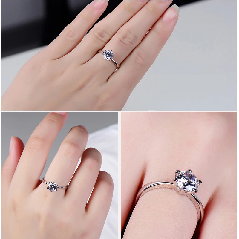 Jewelry Sets GMGYQ Classic Six Paws 1 Carat CZ Diamant Zirkoon For Women jewelry sets,jewelry set