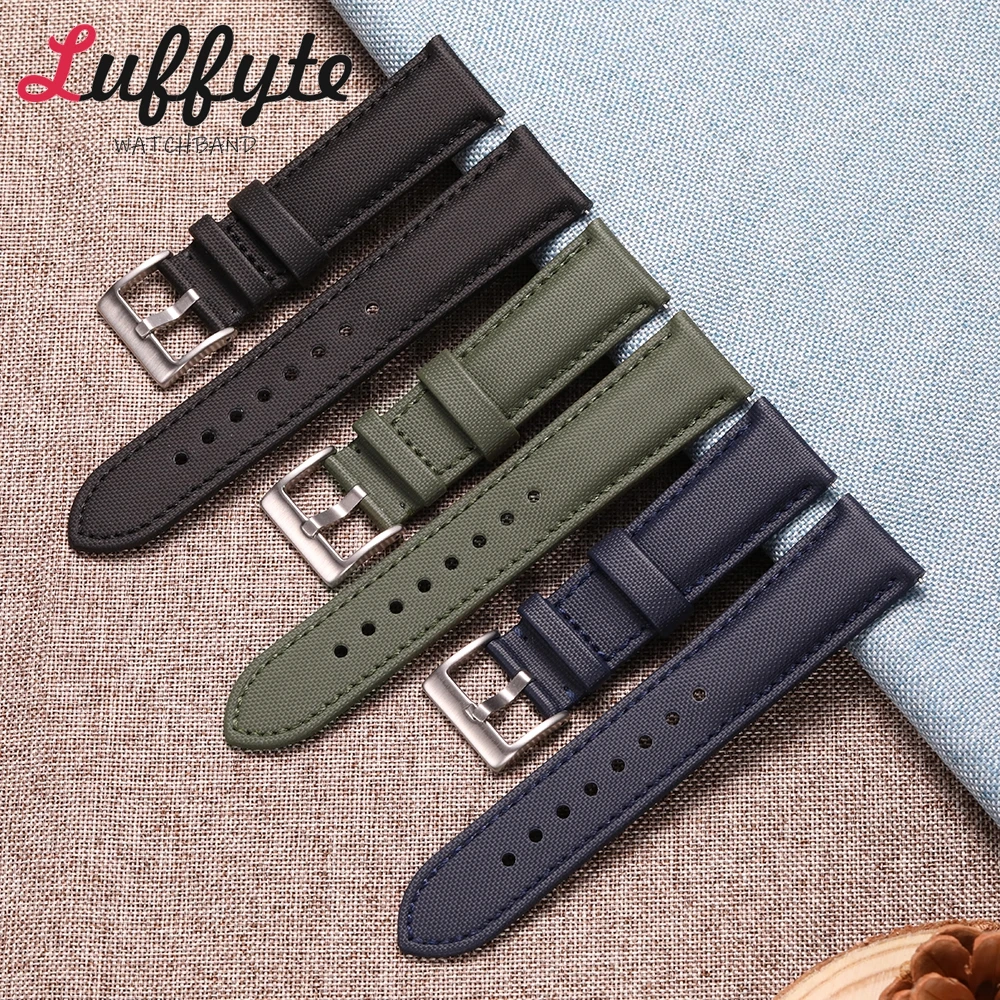 tonjett high quality multicolor nylon sailcloth watch... Sailcloth Nylon 20mm 22mm High Quality Watch Band Quick Release ...