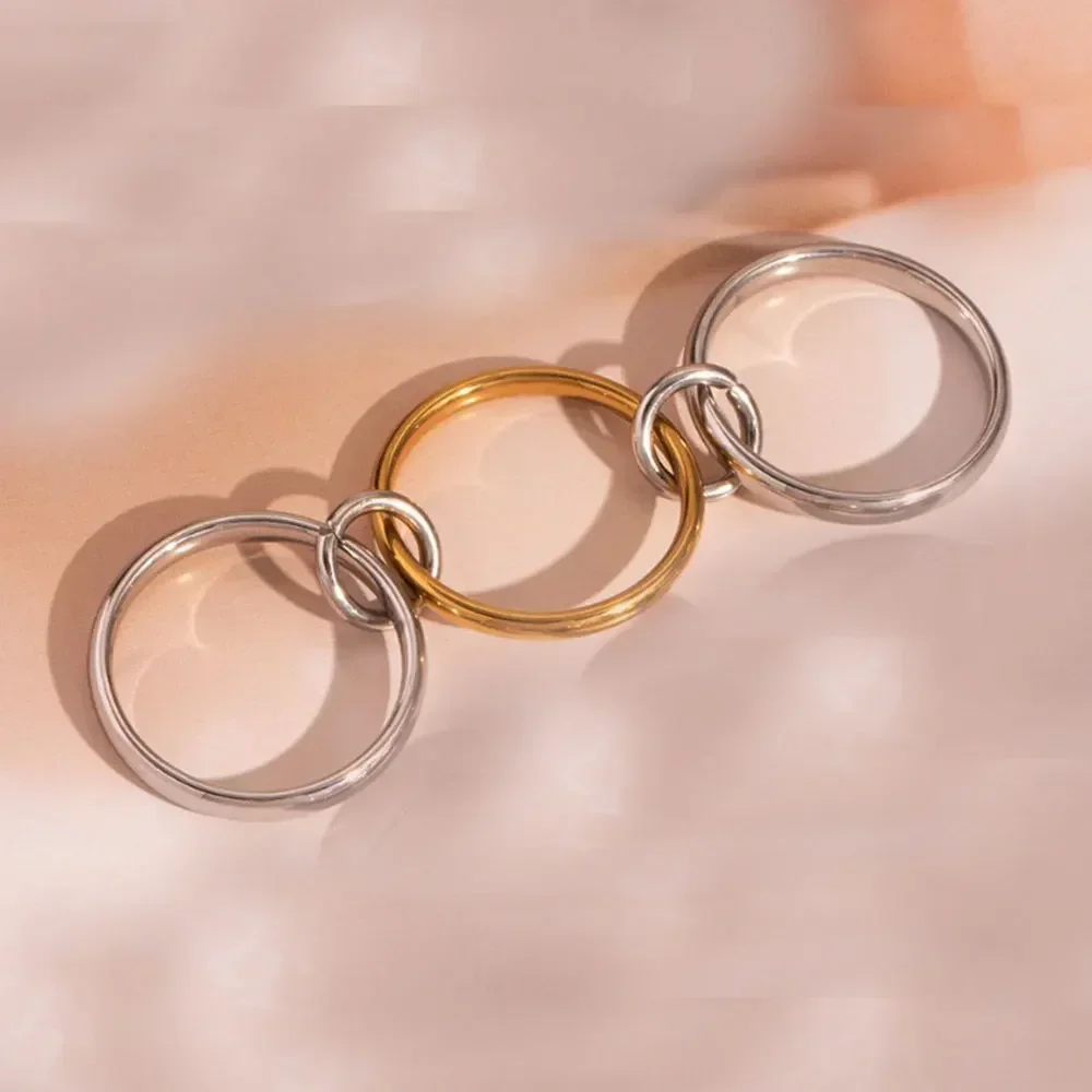 Elegant Minimalist Stackable Rings for Women Perfect for Daily Commute and Special Occasions, Everyday Stainless Steel Rings
