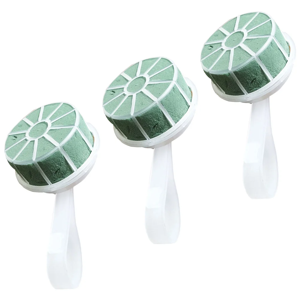 

3 Pcs Bouquet Floral Holder with Mud Flower in Hand Holders for Wedding Plastic Foam