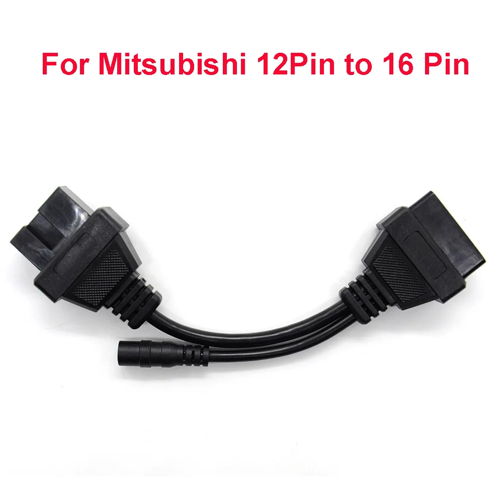 

OBD2 Cable For Mitsubishi 12 Pin To 16 Pin Female OBD2 Auto Extension Adapter Connector Mit-subishi OBD 2 Car Diagnostic Tool