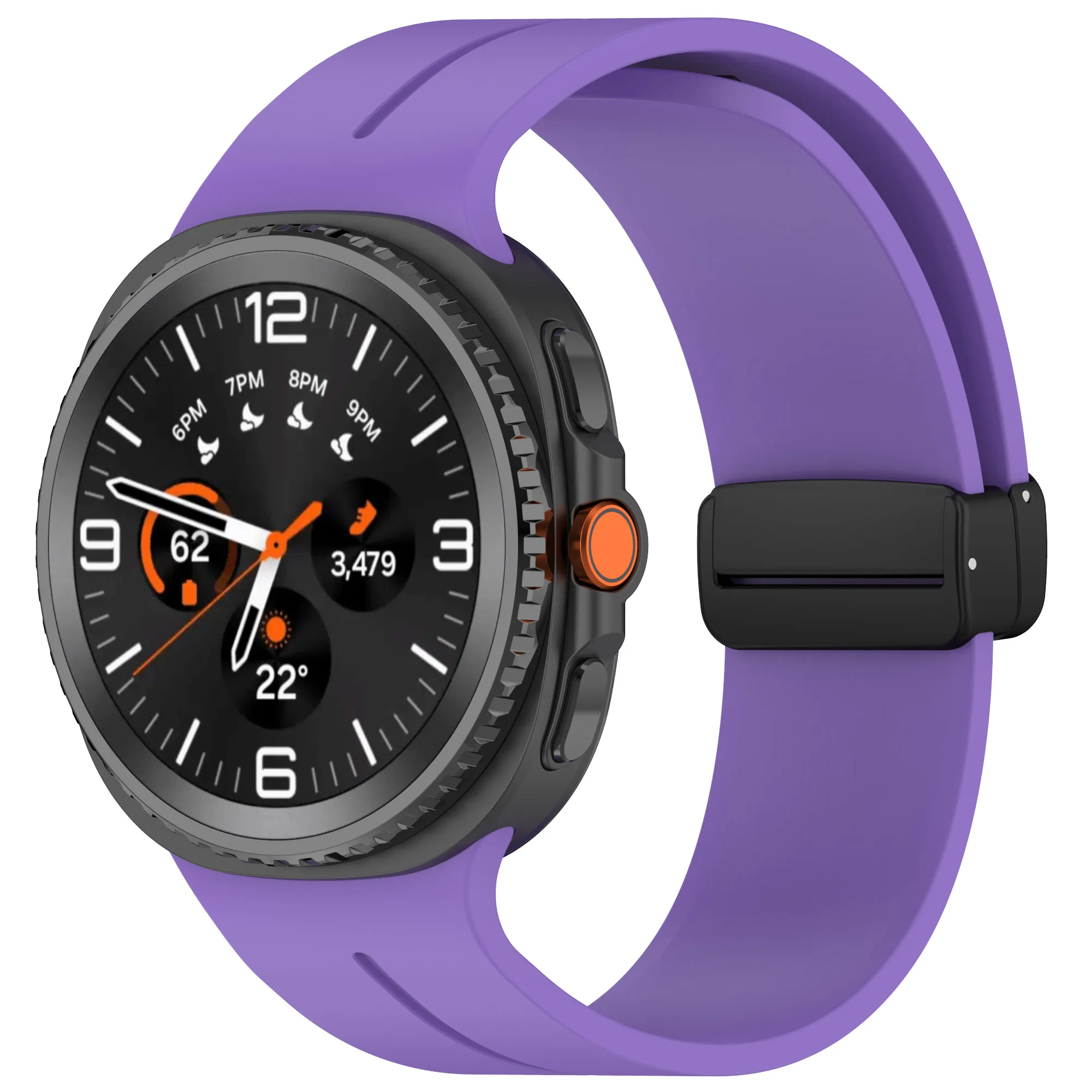 Sport Silicone Strap with Magnetic Buckle - Comfortable Bracelet for Smartwatches