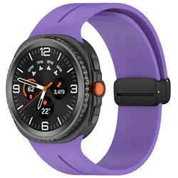Sport Silicone Strap with Magnetic Buckle - Comfortable Bracelet for Smartwatches (Lilac purple)