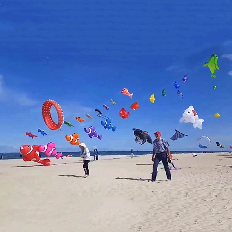 Free Shipping fish kites flying kites pendant kites windsocks outdoor fun  toys kite line inflatable show kites outdoor toys koi