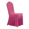 1Pcs Elastic Spandex Universal Chair Cover Skirt Cloth For Hotel Home Modern Wedding Birthday Party Event Dining Seat Decoration 3