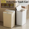 Sensor Trash Can Folding Trash Can for Kitchen Accessories Dustbin Big Desk Bin Automatic Bathroom Bedroom Wastebasket 2