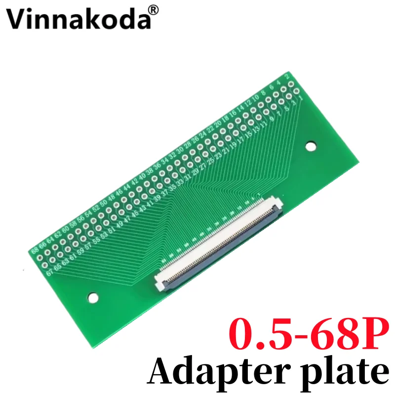 Turn FFC/FPC-68PIN adapter board into 2.54 Straight insert and weld the soft row cable adapter board of the 0.5 pitch seat test 5v pic12f675 development board learning board test breadboard usb cable