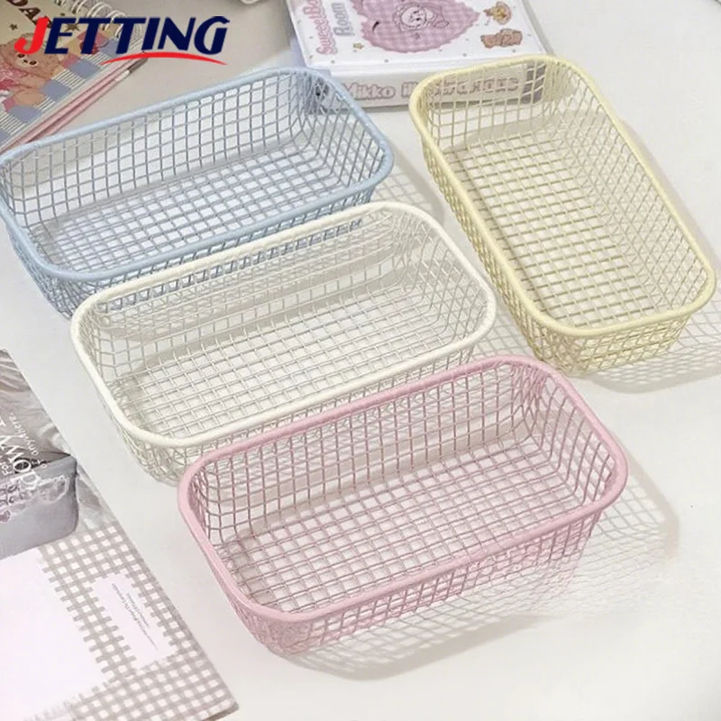 Cestino portaoggetti da tavolo INS Cestino portaoggetti in metallo per articoli vari Custodia per tesserini Cancelleria per ufficio Forniture per la casa Supporto per smistamento di trucchi - immagine 3