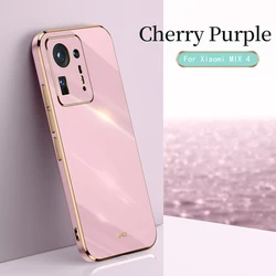 High-Quality Anti-Fingerprint Camera Protection TPU Case Cover for Xioami mix 4 (Cherry Purple)