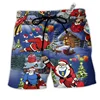 Merry Christmas Santa Claus Men Shorts 3D Print Funny Xmas Unisex Y2k Board Short Pants Summer Hawaii Swimsuit Surf Swim Trunks 4