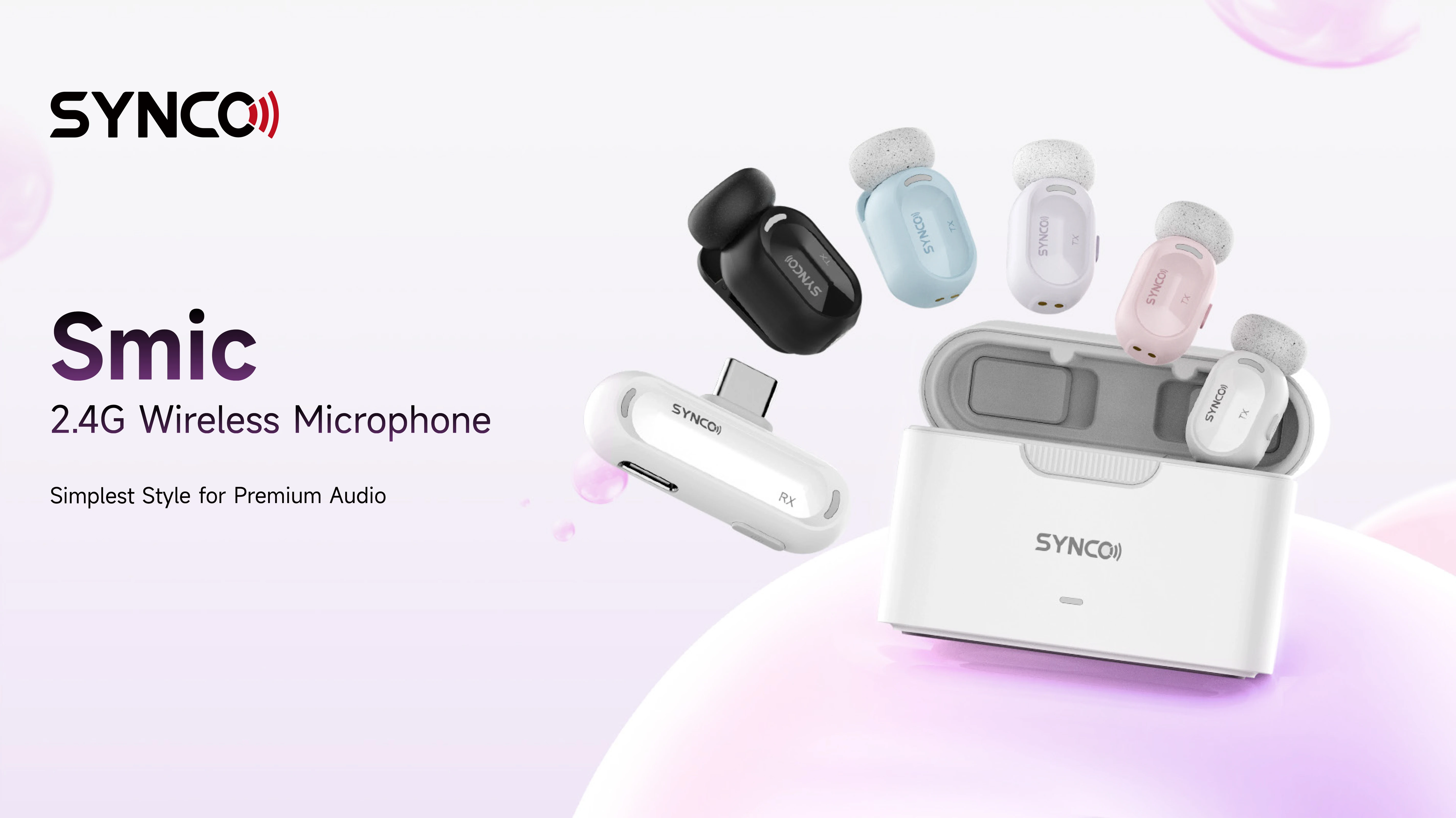 Smic 2.4G Wireless Microphone AI Noise Cancellation Studio-Quality for iPhone An
