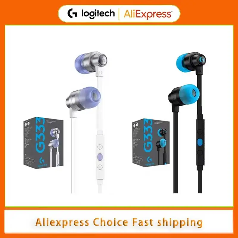 Logitech G333 Headset Gaming In-Ear G333 dengan Mikrofon Tipe C untuk Gaming Laptop LOL Logitech earpho