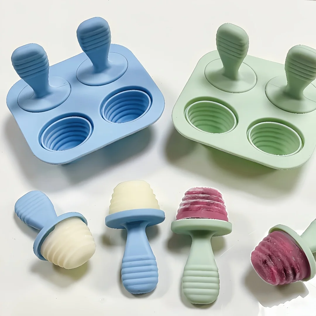 BPA-Free Silicone Ice Cream & Breastmilk Popsicle Molds DIY Homemade Ice Cream Mold