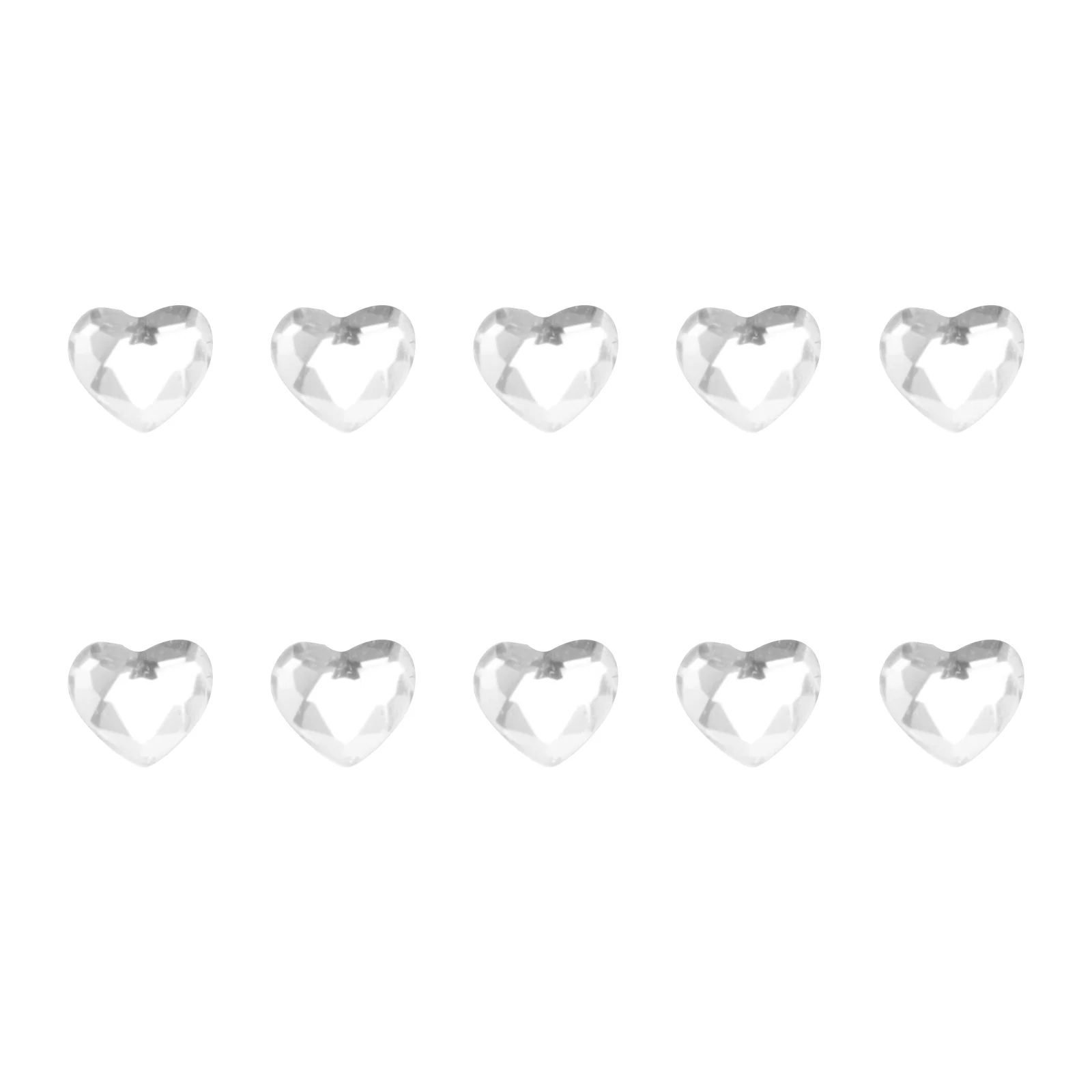 

10pcs Love Heart Teeth Gems Crystal Teeth Jewelry Nails Gems Tooth Jewelry Gems