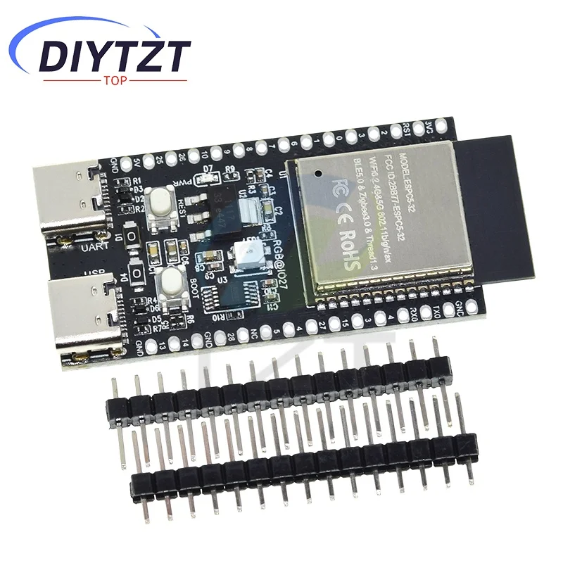 1/3PCS ESP32-C5-DevKitC-1 개발 보드 N4R2(듀얼 밴드 2.4G/5G WiFi+블루투스 ESP32-C5-1 모듈 포함)