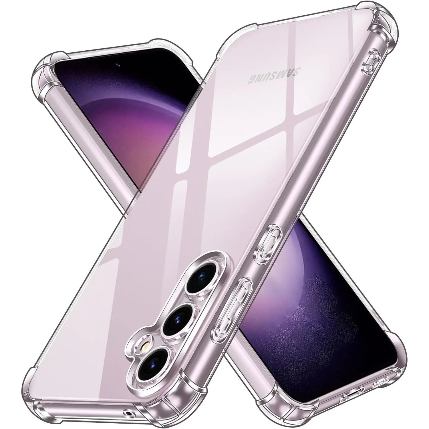 

Thick Shockproof Silicone Clear Phone Case For Samsung Galaxy S23 FE S23+ S22 Ultra S22+ M54 M53 5G Protection Case Back Cover
