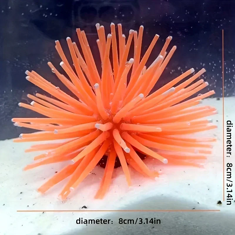 Luminous Simulation Sea Anemone Sea Urchin Silicone Color Coral Plant Aquarium Fish Tank Landscaping Decoration Home Ornaments fish tank ornaments mini landscape ornaments artificial aquarium plants fish tank decorations aquarium ornaments