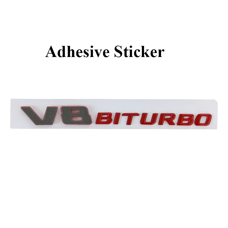 3D Car Fender Nameplate W463 W222 W204 W205 CLS W218 C63S W213 W212 V8 BITURBO Emblem Stickers Logo For Mercedes AMG Accessories