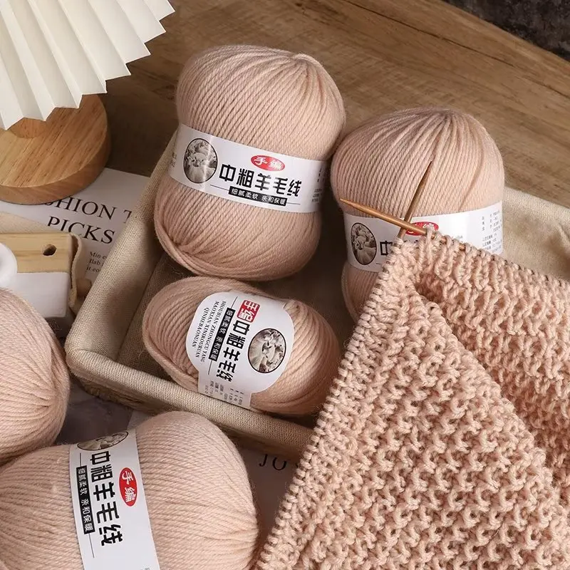 100G Hand Knitted Wool Yarn Soft and Thick Knitting Wool Yarn Skeins, Ideal for Scarf and Sweater Making knitting Yarn wholesale 3