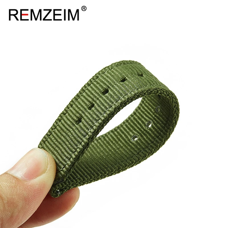 Versatile Quick Release Nylon Watch Strap with Black Ring Buckle