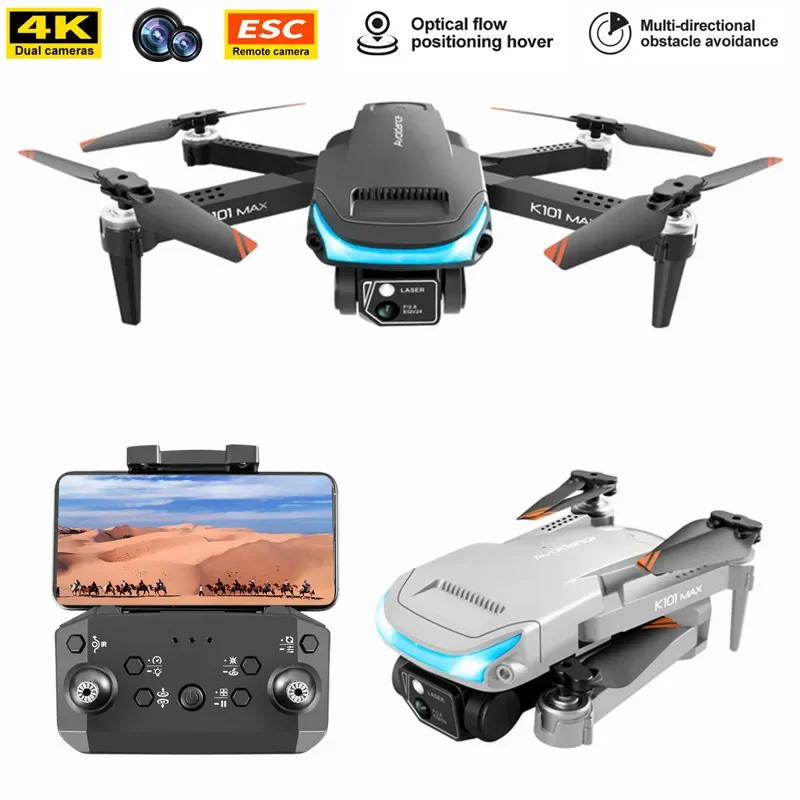 

Drone K101 Max Mini Drones Localization RC Quadcopter With Dual 4K HD Camera Optical Flow 3-sided Obstacle Avoidance Toys Gifts