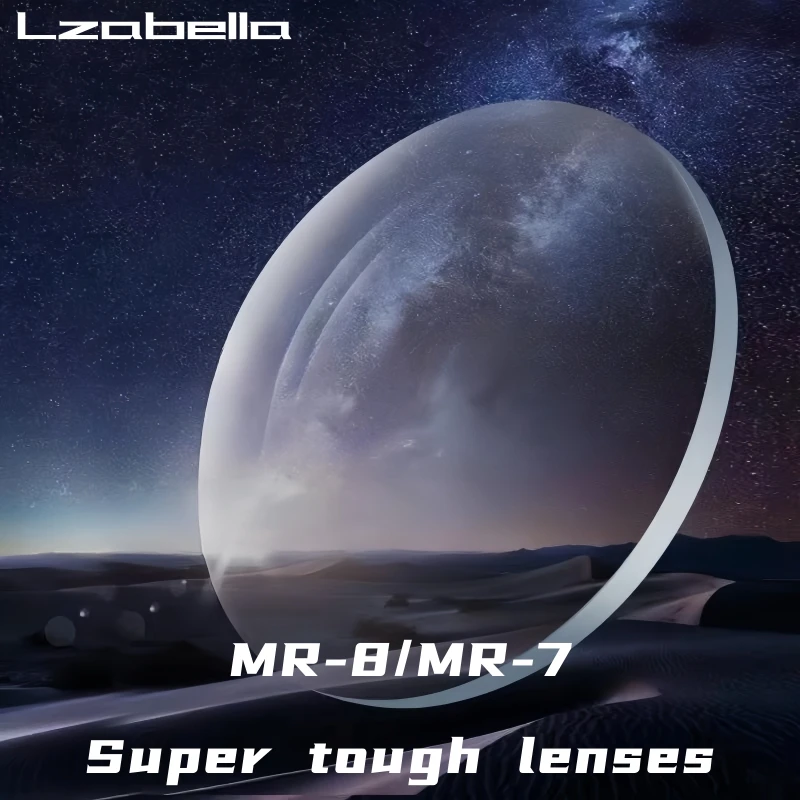 Lzabella MR-8/MR-7 Super Tough Myopia Hyperopia Aspherical Lenses Anti-reflective Anti-scratch HD Rimless Glasses Optical Lens