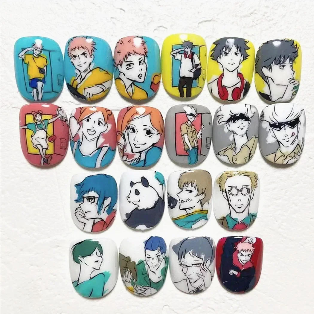 TSC-196 Jujutsu Kaisen 3d Nail Art Stickers Decal Slider Template Diy Nail Tool Decorations