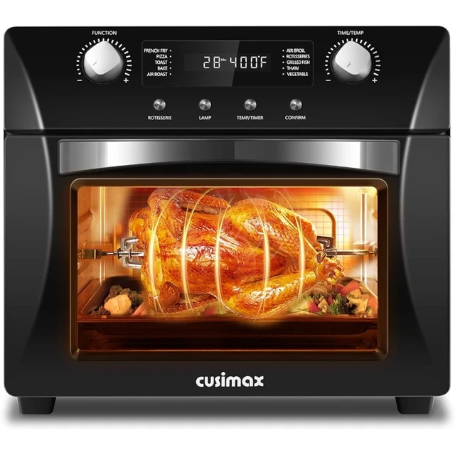 1700W 24QT Air Fryer Toaster Oven Combo, 2-in-1 Digital Convection