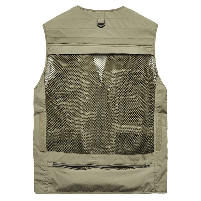 YFASHION Men's Multifunction Pockets Travels Sports Fishing Vest Outdoor  Vest L Khaki - AliExpress