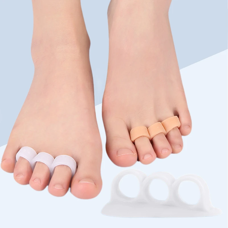 Foot Care Gel Hammer Toe Support Pads Bunion Adjuster Silicone Splitter Corrector Orthopedic Supplie Separators 2pieces