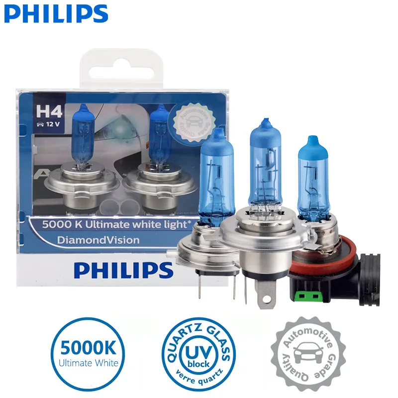Philips X-treme Vision H1 H4 H7 H11 9003 9005 9006 HB2 HB3 HB4 XV 12V +100%  More Bright Light Car Halogen Headlight Lamp (Twin) - AliExpress