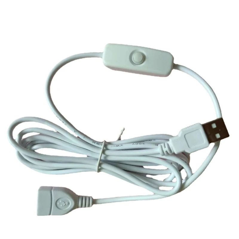 USB Male to Female Extension Cable with Power Switch
