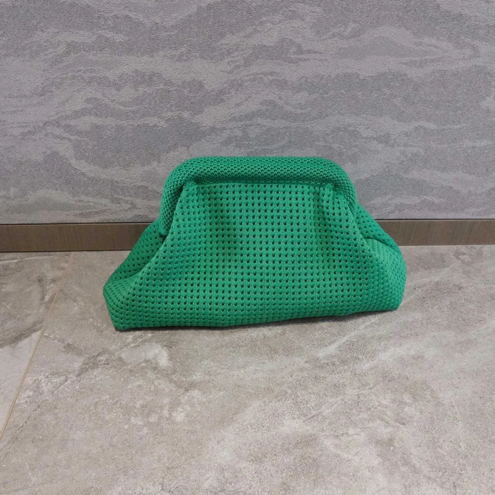 Storage Bag Polyester Summer Beach Clutch Bag Soft Elastic Small Crochet Handbag Breathable Large Capacity Purse Party Сумка