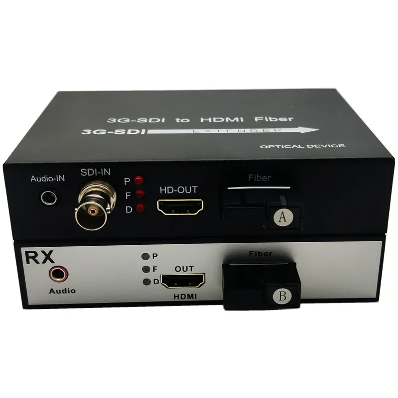 One Pair 3G SDI to HDMI fiber optical Extender Fiber Optical HD Video Converter 20KM 1 channel 12g sdi video signal 20km transmission over optical fiber converter