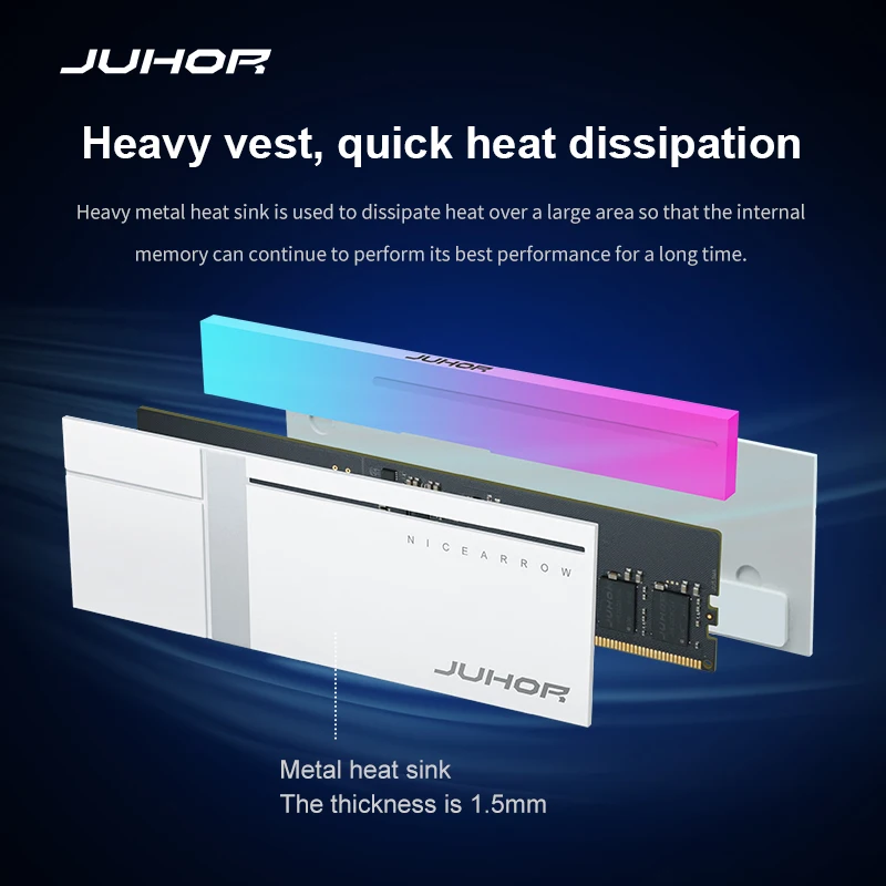 JUHOR RGB DDR5 32GB(16GBX2) 6000MHz 6800MHz DDR5 Desktop