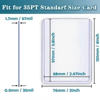 35PT Top Loader Clear Protective Trading Card Topload Holder Hard Plastic Card Sleeves Holder for Baseball Card Sports Cards 2