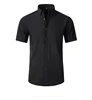 Hot-selling all-round elastic non-ironing plain men's short-sleeved shirts elastic business casual men's shirts can be wholesale 5