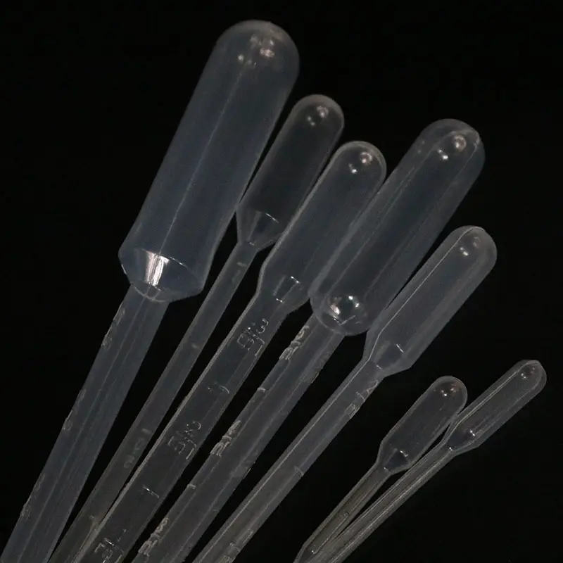 10 Pieces 0.2 / 0.5 / 1/2/3/5 / 10ML Laboratory Pipette Plastic Disposable Graduated Container Liquid Dropper Equipment Straw - Image 6