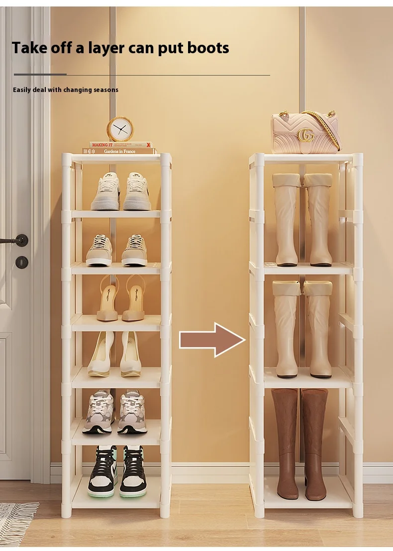 Multiple Layers Stackable Shoe Cabinet Space Saving Sneaker Organizer Adjustable Shoes Storage for Wall Corner Shoes Shelf shoe rack shoe organizer shoe cabinet