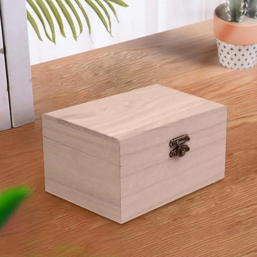 

Storage Container Multifunction Portable for Home with Lid Case Wooden Jewellery Supply