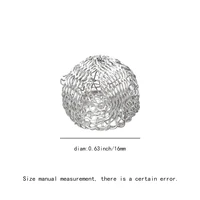 50Pcs 15/16/17/18/19/20mm Tobacco Ball Filter Burn Mesh Ball Hollow Smoke Pipe Metal Promote Combustion Support Net Silver Tool 1
