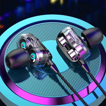 3.5mm Super Bass In Ear Hifi Stereo Earphone Earbuds Headphone Headset With Mic Heavy Bass Mobile Phone Quad Core Earphones 1