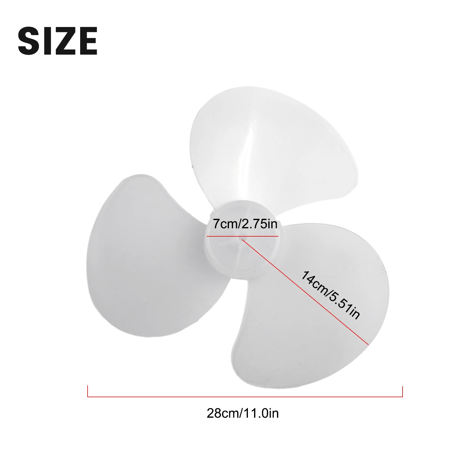 

Fan Blade High Temperature Resistant 12 Plastic Fan Blade for Stand/Desk Fan Three Leaf Design Easy Installation