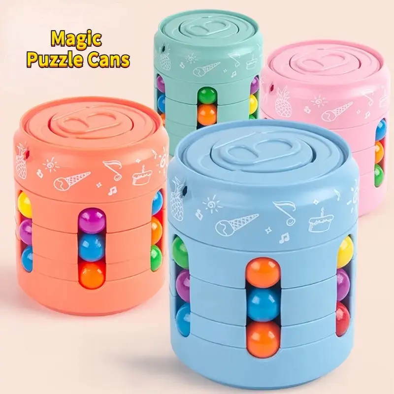 Montessori Rotating Magical Bean Cube Fingertip Toy Children Mind Brain Teaser Game Spinners Stress Relief Toys Boy Girl Gift 3
