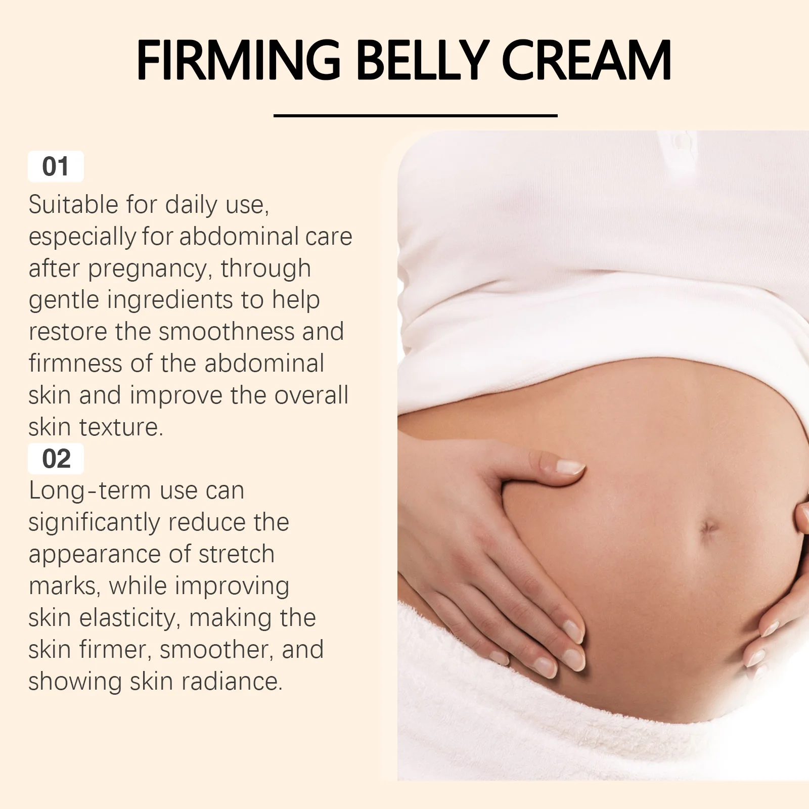 Stretch Marks Removal Cream Pregnant Women Repair Improve Sagging Moisturizing Nourish Soften Firming Belly Skin Smoothing Serum 5