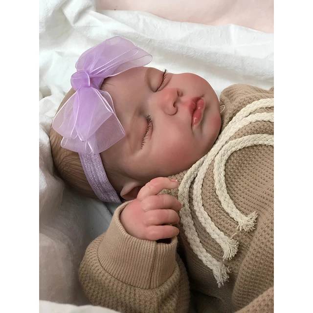 Reborn baby doll 20  silicone de corpo inteiro realista real toque macio recém  nascido bebe boneca com veias visíveis lifelike 3d pele - AliExpress